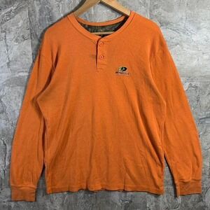 Mossy Oak orange long sleeve thermal shirt Mens Size L #hunting #outdoors